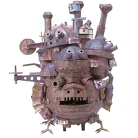 50cm howls moving castle paper model assemble hand tall land version work puzzle game kids toy