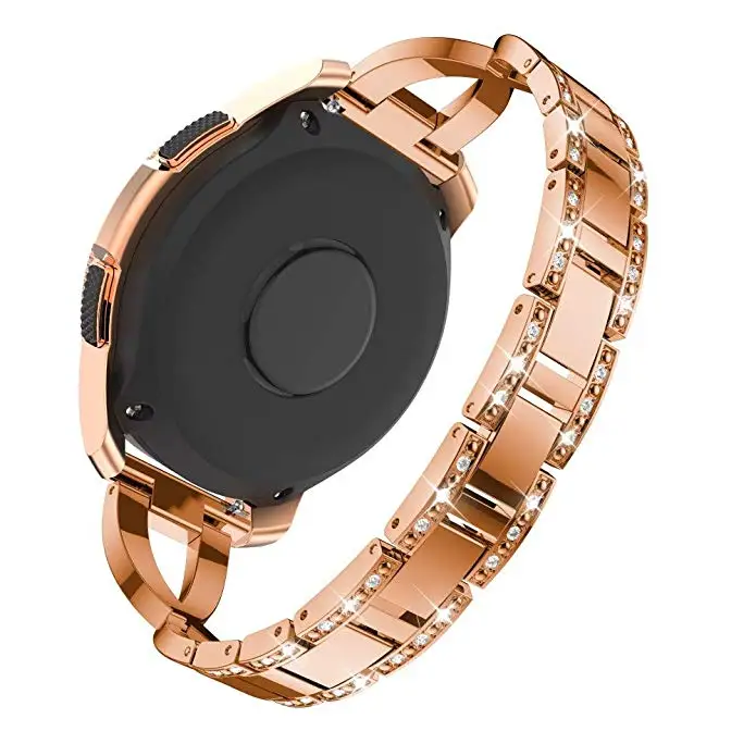 20 мм горный хрусталь бриллиант + ремешок из нержавеющей стали для Samsung Galaxy Watch 42