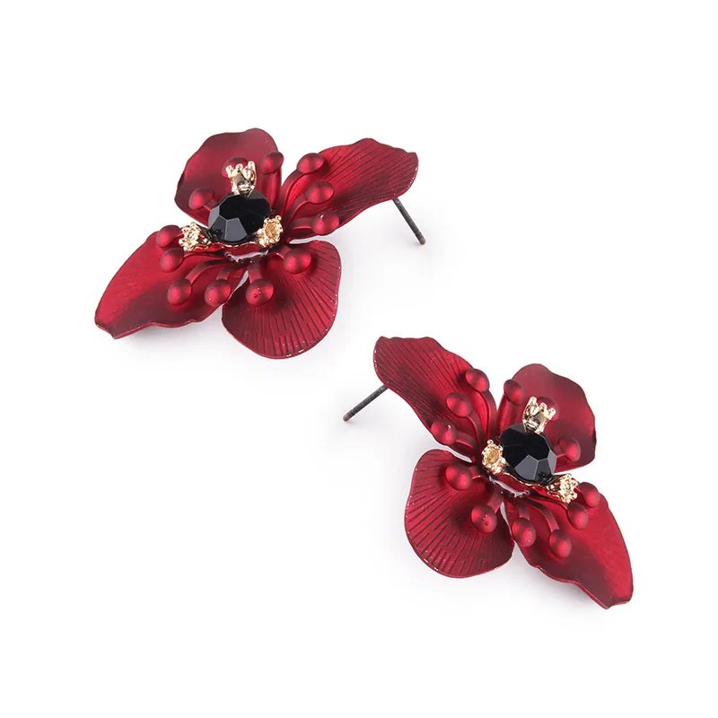 DiLiCa Cute Flower Statement Earrings Women Female Korean Trendy Alloy Jewelry Earring pendientes | Украшения и аксессуары