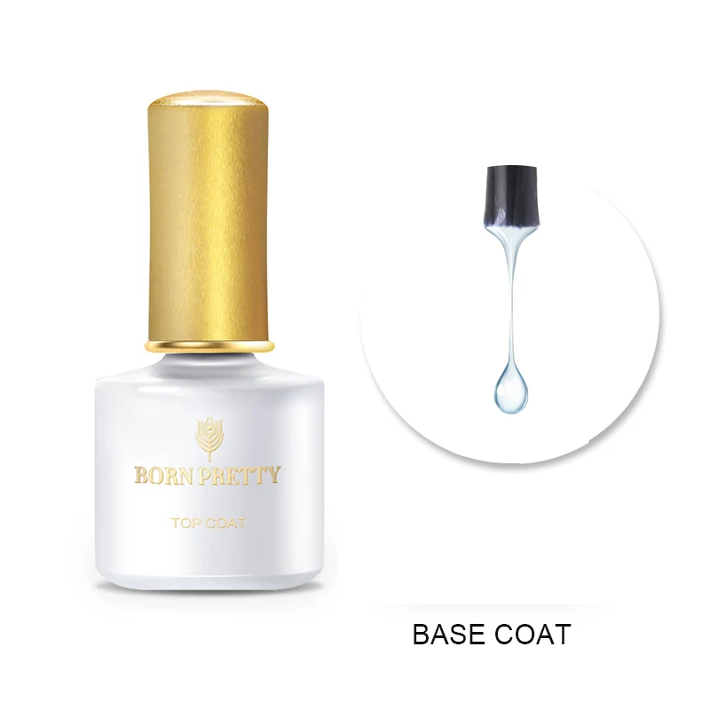 Base Coat Рожденный PRETTY 6 мл Базовое покрытие сверху не протирать пальто Гель-лак для ногтей, био-Гели Soak Off УФ светодиодный гель маникюрный лак для ногтей гель Лаки лак - Цвет: Base Coat