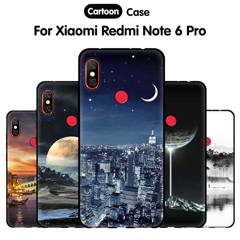 Чехол JURCHEN для телефона Xiaomi Redmi Note 6 Pro мультяшная силиконовая Мягкая задняя крышка