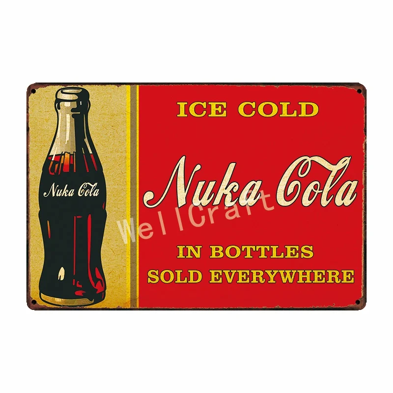 [WellCraft] Fallout 3 4 игры NUKE COLA металлические знаки настенный плакат Декор для дома комнаты школы железная живопись FG-233 - Цвет: WA 3011