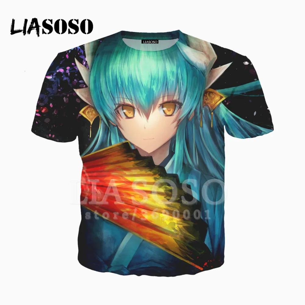Футболка liasao X1557 для мужчин и женщин летняя рубашка с 3D принтом аниме Fate/Grand Order