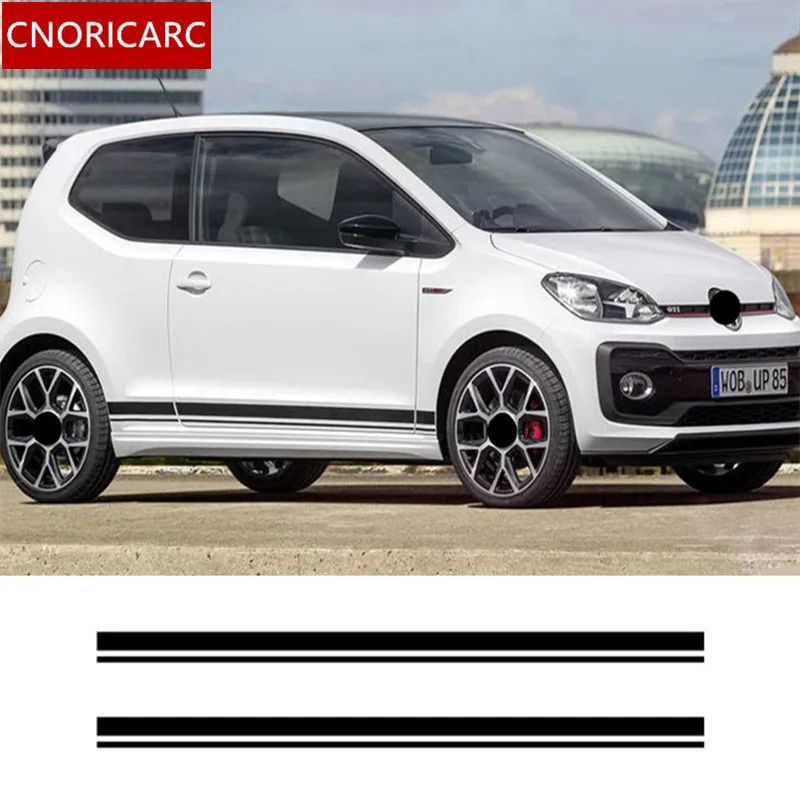 

CNORICARC KK Vinyl Decal Sport Lines Styling Car Accessories Body Side Skirt Customized Sticker For Volkswagen Honda KIA Ford