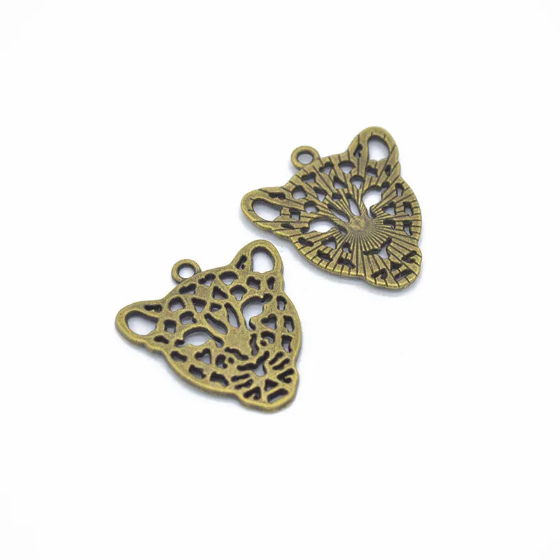 New 20pcs Fashion gifts vintage Leopard head alloy charms DIY making bracelet necklace jewelry accessories Animal Pendant series | Украшения