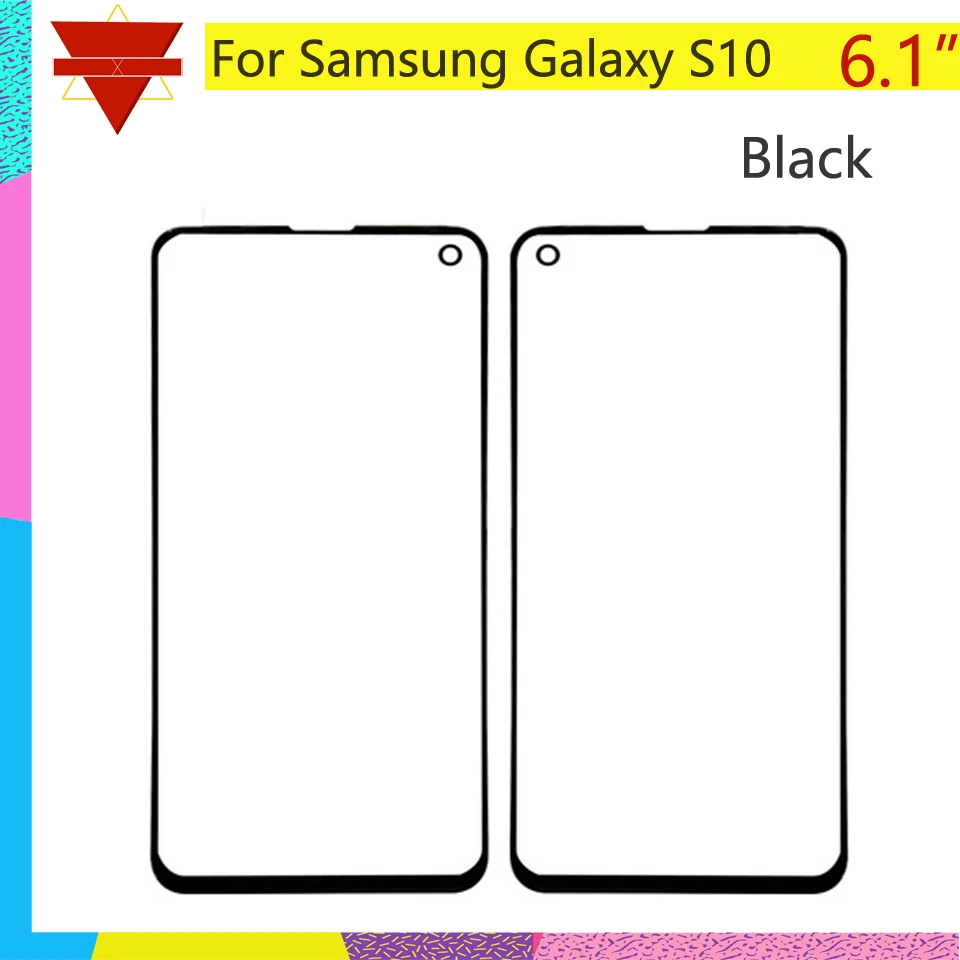 Pantalla t&aacute;ctil para Samsung Galaxy S10, SM-G973, S10E, S10, 5G, cristal exterior, lente para G973, 10 Uds./lote-1