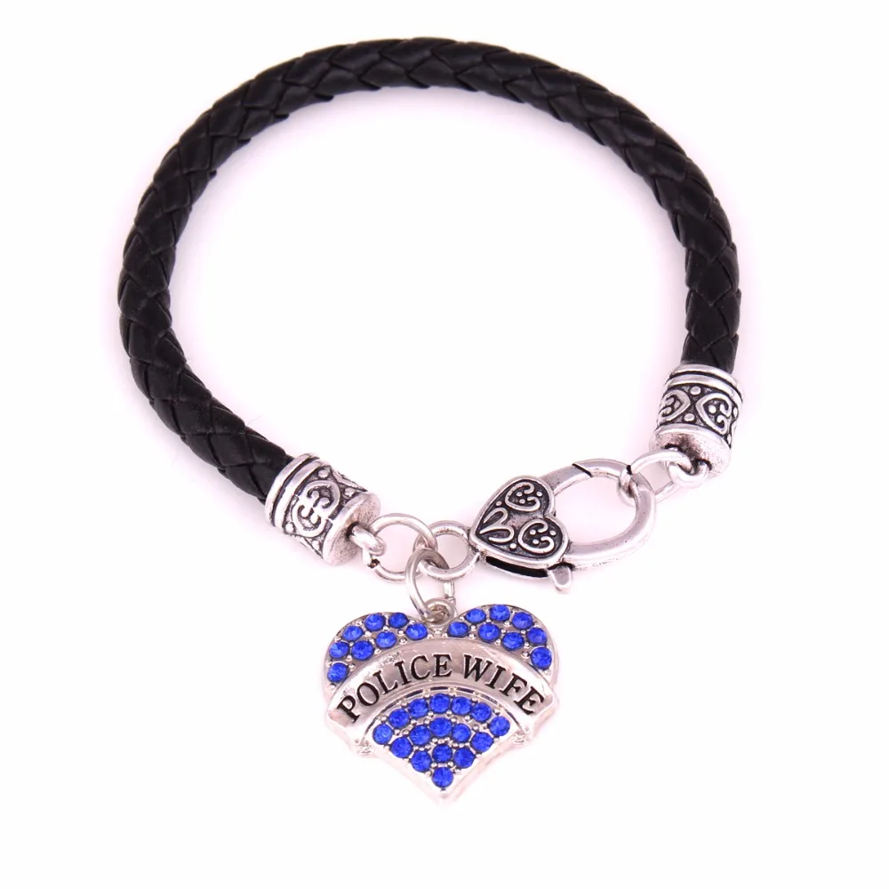 Прямая поставка Очаровательная кожаная Цепочка с кристаллами в форме сердца 15