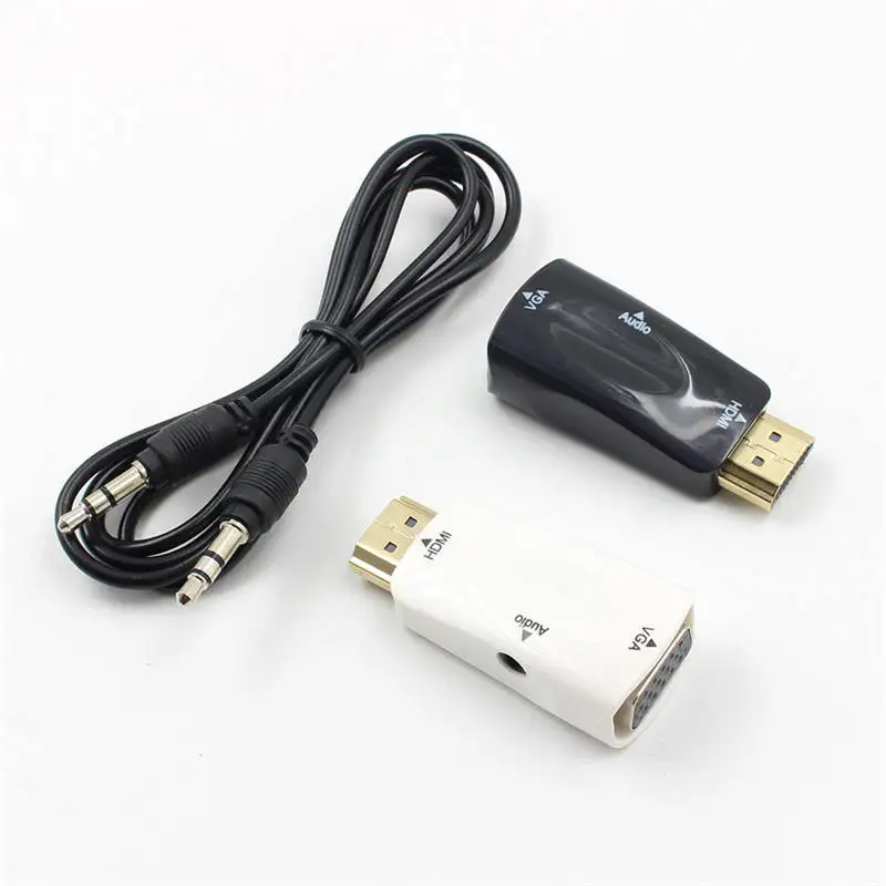 Адаптер hdmi vga аудиокабель конвертер для мужчин и женщин поддержка HD 1080P Xbox360 PS3 PS4 PC