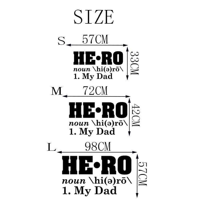 Настенная Наклейка stizzy Hero My Dad Quote виниловые наклейки на стену Креативный дизайн