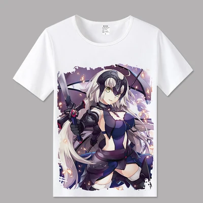 Fate grand order Футболка мужская забавная футболка с коротким рукавом fgo футболка Fate apocripha saber Косплей Футболка аниме Новые Топы - Цвет: 022