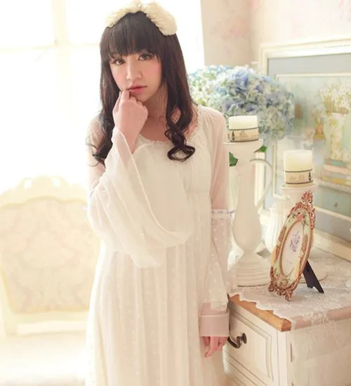 Винтажная ночная рубашка с подкладкой из модала принцессы дизайнерская длинная