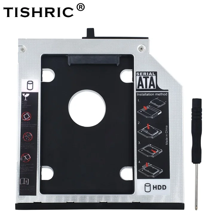 TISHRIC 9,5 мм SATA 3,0 HDD Caddy чехол Box HDD 2,5 SSD корпус для lenovo ThinkPad T400s T400 T410 T410s T420sT430s T500 - Цвет: TSR177