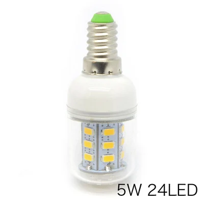 5 шт. светодиодная лампа-кукуруза Вт 7 E14 24/36 SMD 5730 220 В с белым/теплым белым