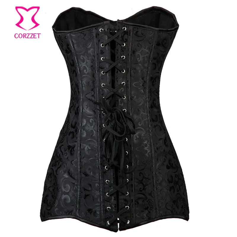 Корсет Женский жаккардовый с косточками из стали длинный размера плюс | Женская
