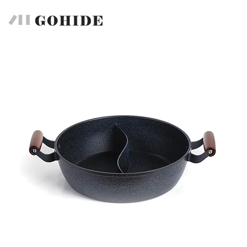 JUH GOHIDE 28 см камень 2-в-1 горячий горшок Chefline корейский стиль посуда Hot Pot как для газа