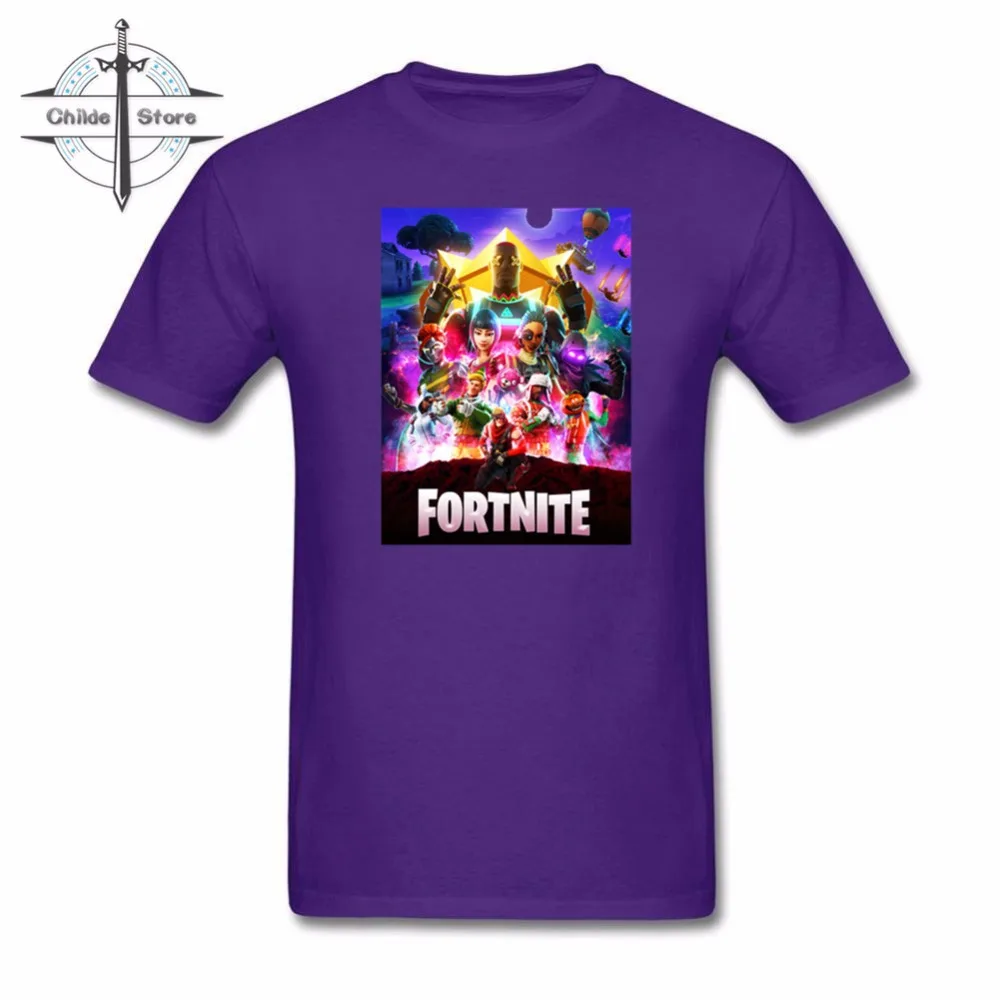 Для мужчин's футболка Популярные Fortnite 100% хлопок с коротким рукавом Minecraft печати