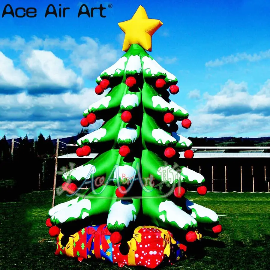

Beautiful Christmas yard decoration inflatable Xmas tree with red ball,Christmas gifts for sale