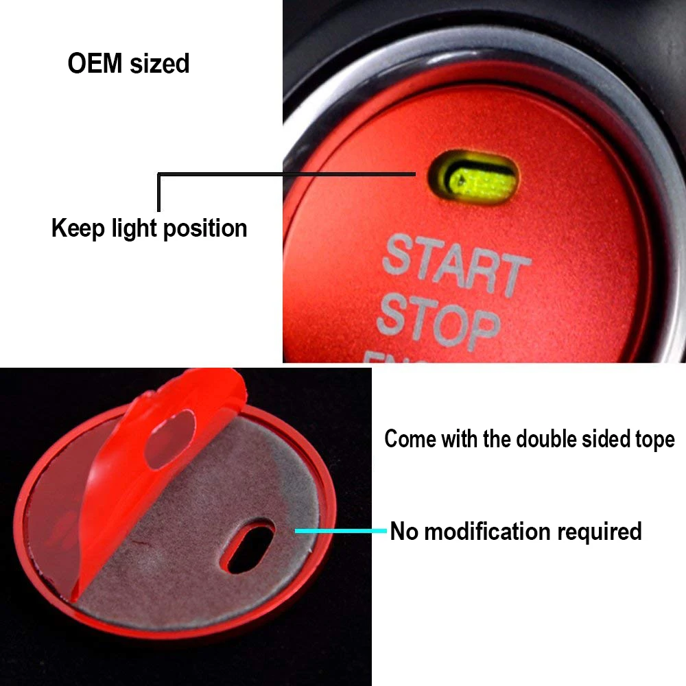 1 шт. крышка кнопки запуска двигателя Замена Отделка авто украшение интерьера