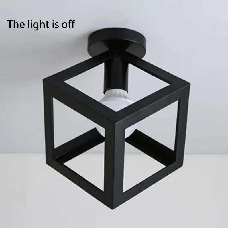 Woxoyozo 2017 Горячая Современные Простые Nordic Утюг потолочный светильник Black Cube Форма