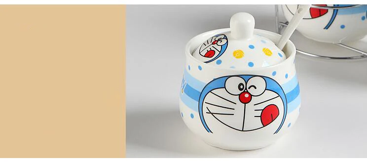 1 Набор мультяшных керамических Дораэмон цветок панда сахарница домашняя кухня