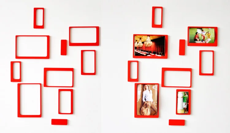 1 компл./лот Высокое качество 3D фото Рамки и продолговатые настенный Декор для