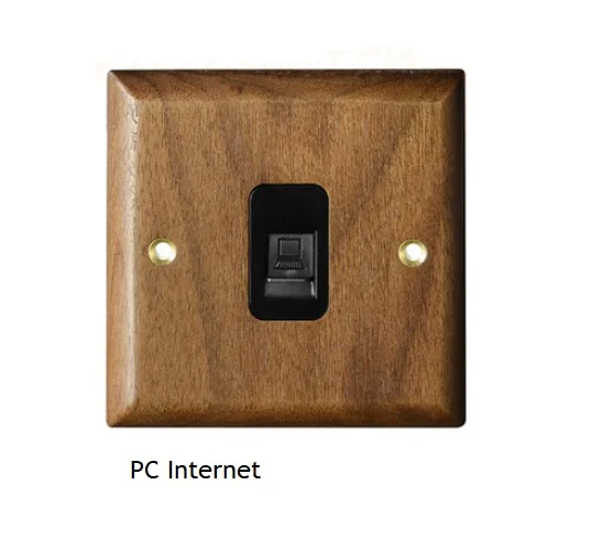 PC internet Античный Твердый орех панель настенный тумблер латунь ручка 86 мм Тип общие 1 г 2 г 3 г 4 г Ретро Винтаж телефон вентилятор Интернет ТВ винт - Цвет: PC internet