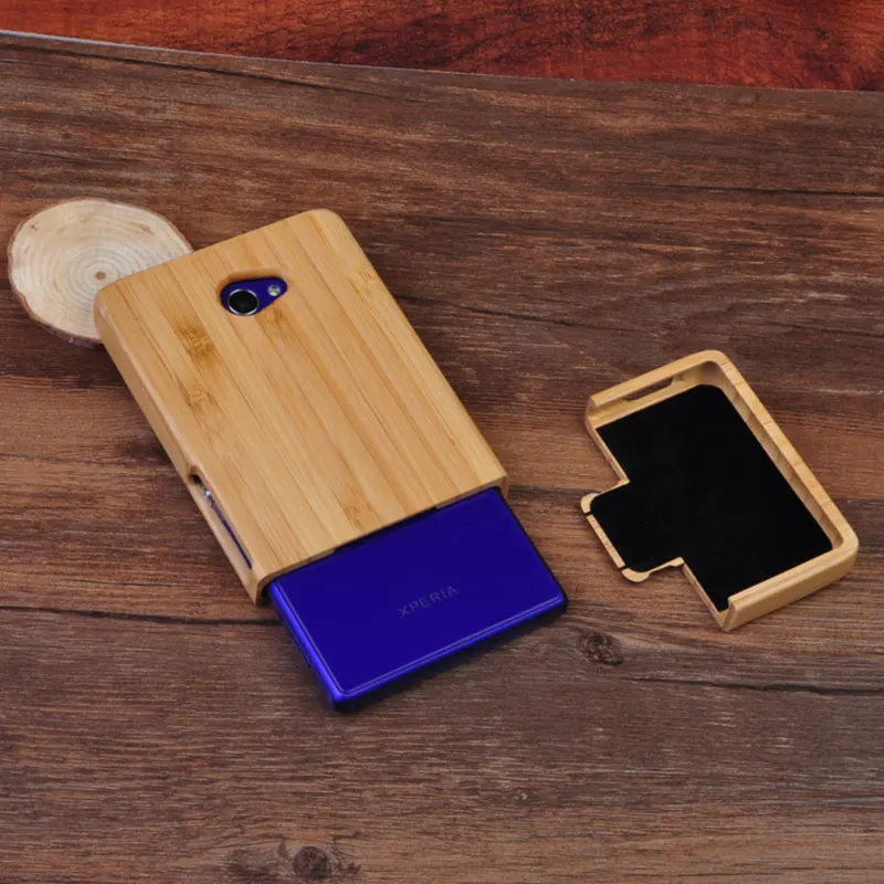 CORNMI чехол на Sony Xperia M2 случае Coque 100% реальный Бамбук Деревянная задняя обложка для