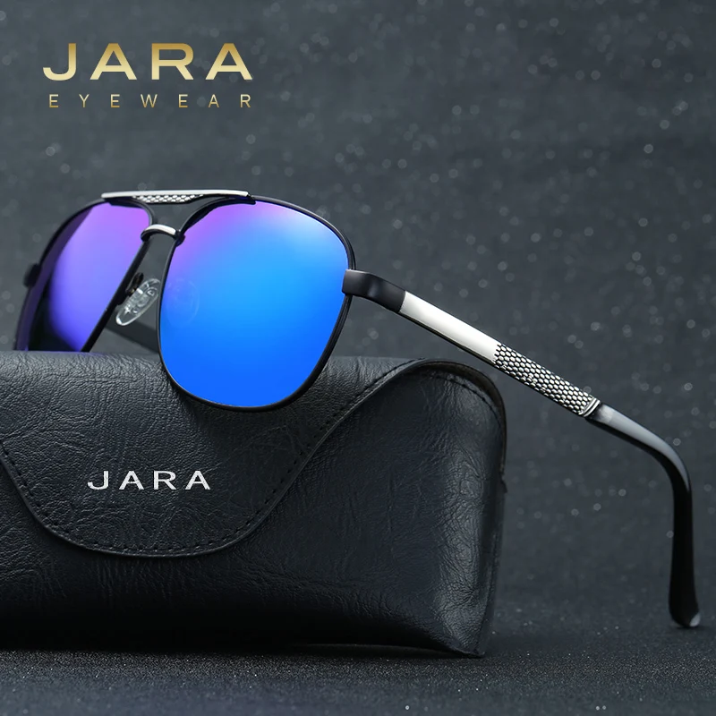 Хара мужчин квадратный драйвер сплав ретро поляризованных солнцезащитных очков