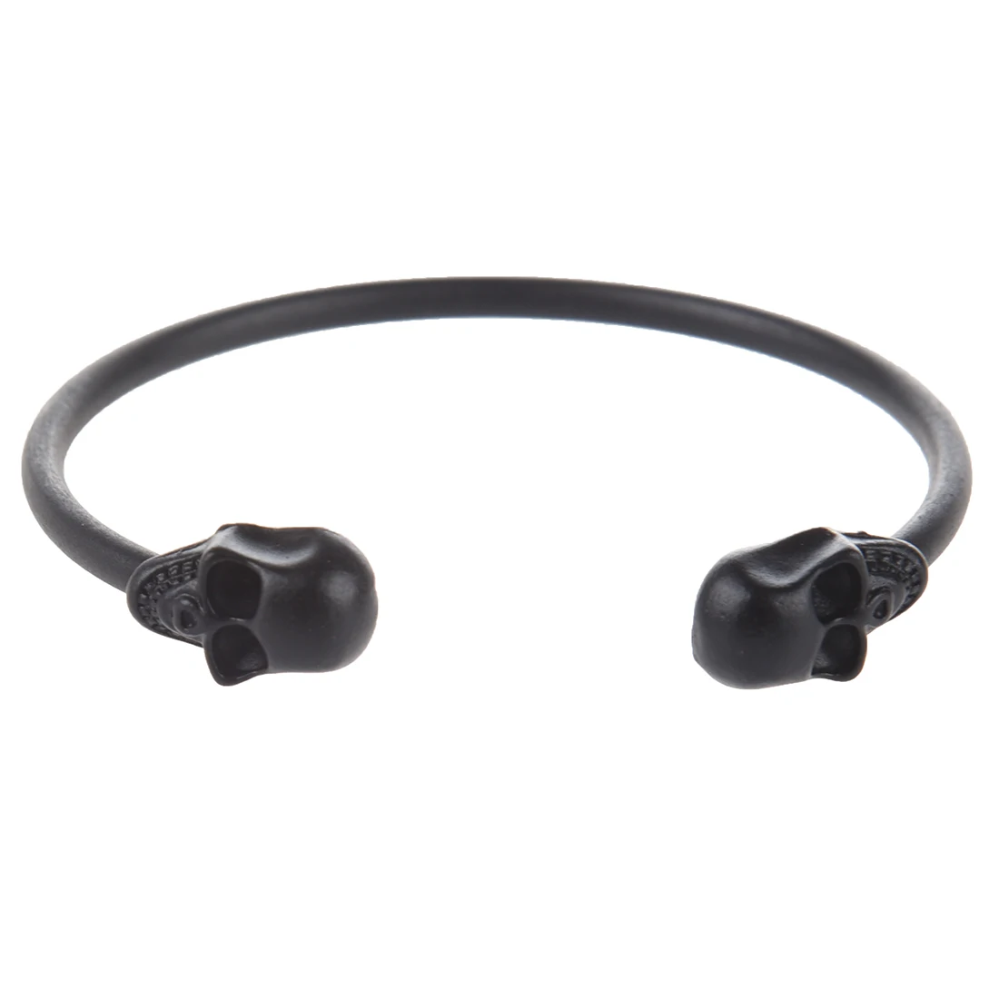 Модный двойной скелет браслет с черепами черный | Украшения и аксессуары