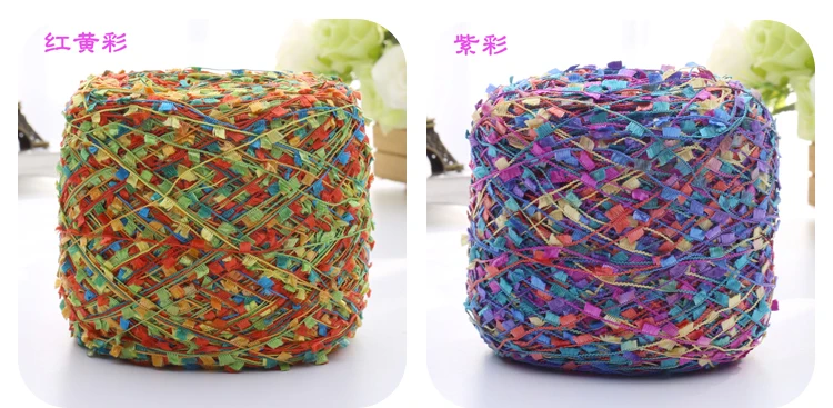 Пряжа для вязания крючком, 100 г, яркий флаг, характерная линия, модная, ручная вязка, сегмент, окрашенная бахрома, новинка, t4