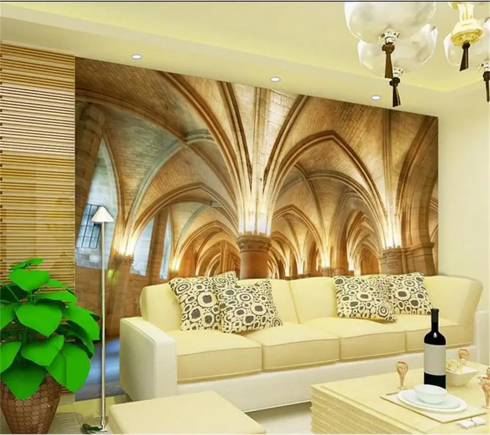 Пользовательские 3d Фото Обои фреска гостиная кровать комната купольная картина