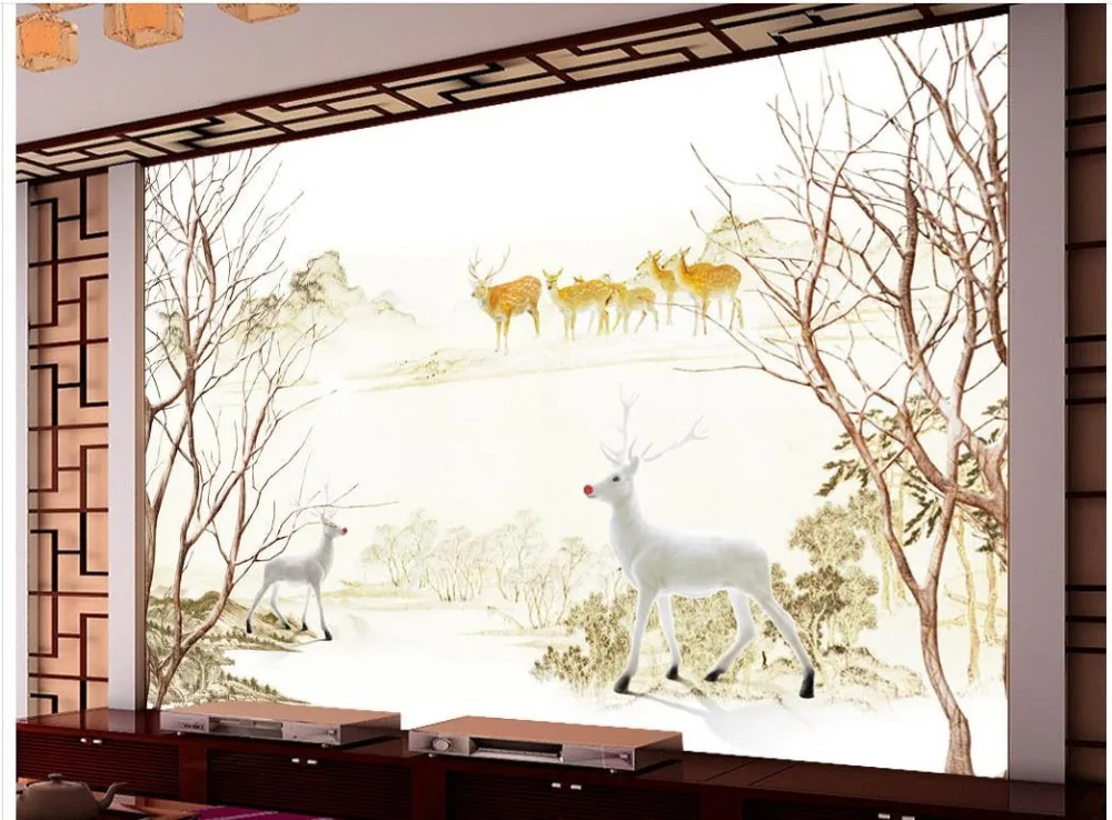 3d индивидуальные обои Ручная роспись современный минималистский простой