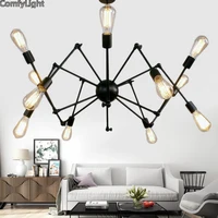 Iron Multiple Ajustable DIY Ceiling Spider Lamp Chandeliers Lighting Modern Chic Industrial Dining Individual style saloon