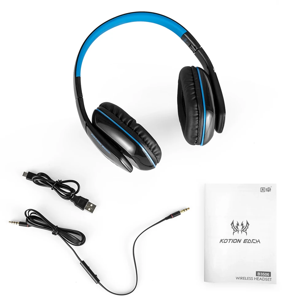 KOTION каждый Bluetooth наушники складные Беспроводной глубокий бас стерео PS4 игровой