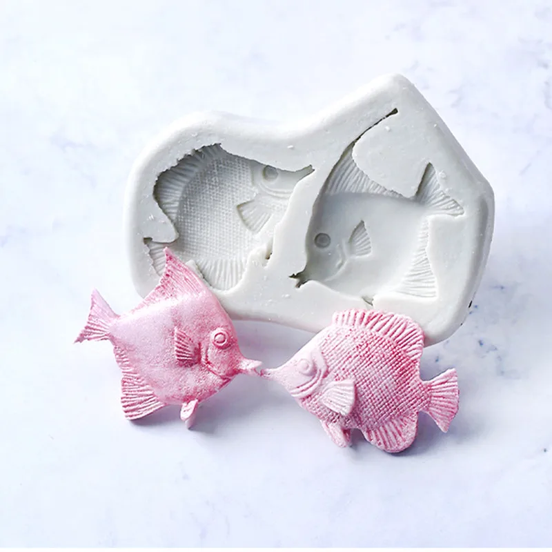 

Fish kiss fish shape fondant cake mold decoration tool chocolate candy mold, sugarcraft, kitchen tools