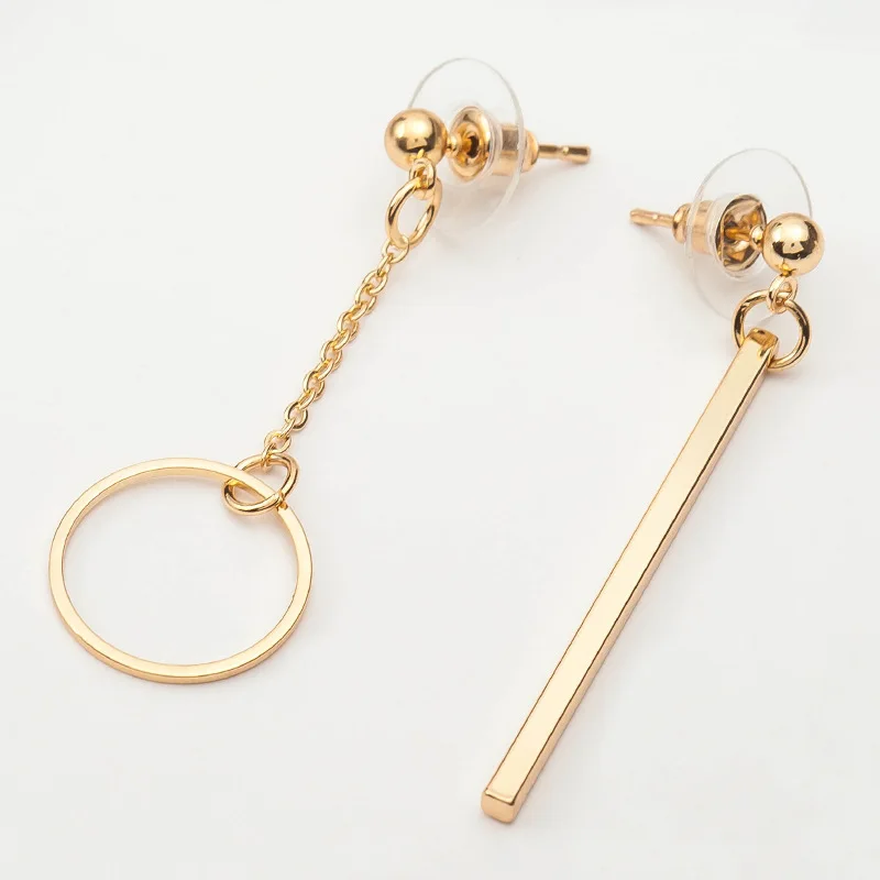 Асимметричные серьги подвески в форме звезды круга треугольника длинные висячие