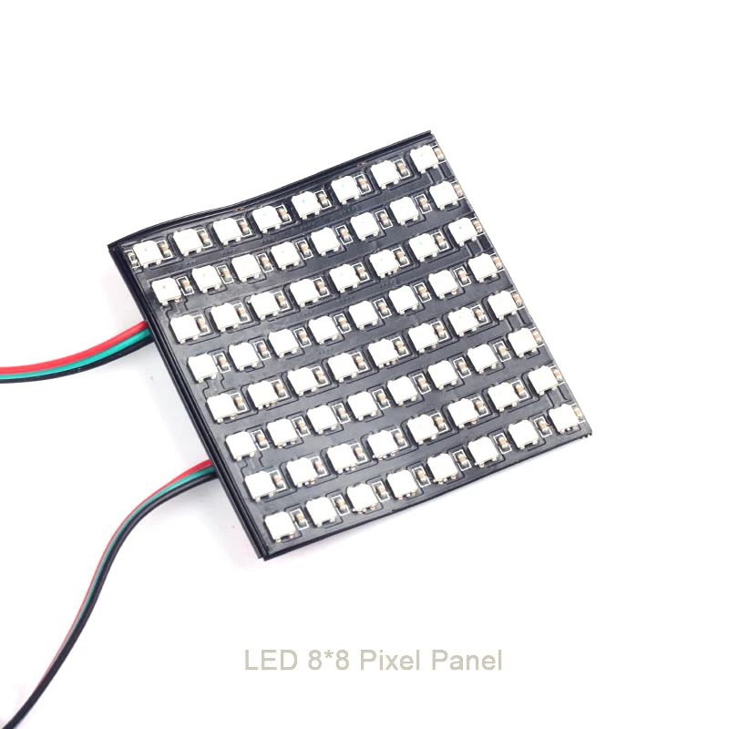 WS2812B Panel Screen Digital Flexible LED 8*8 16*16 8*32 Pixel 256 Pixels Programmed Individually Addressable Full Color DC5V | Лампы и