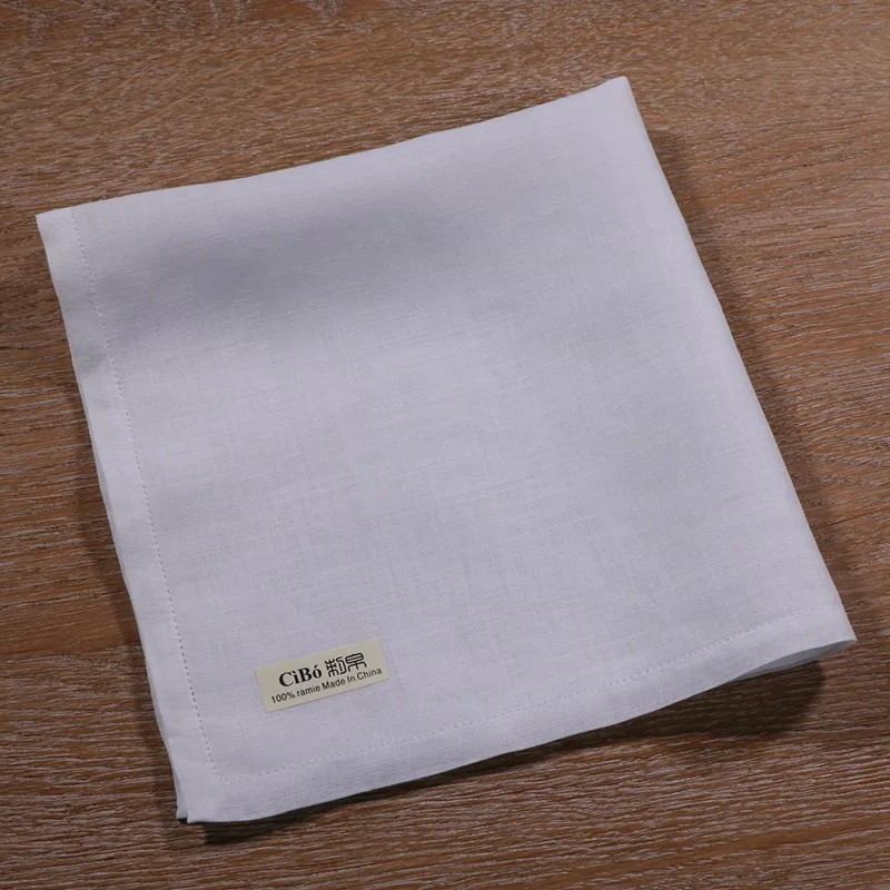 M004: 1 шт. белый мужской носовой платок 18 &quotx 18&quot ручная работа кружево рами hanky