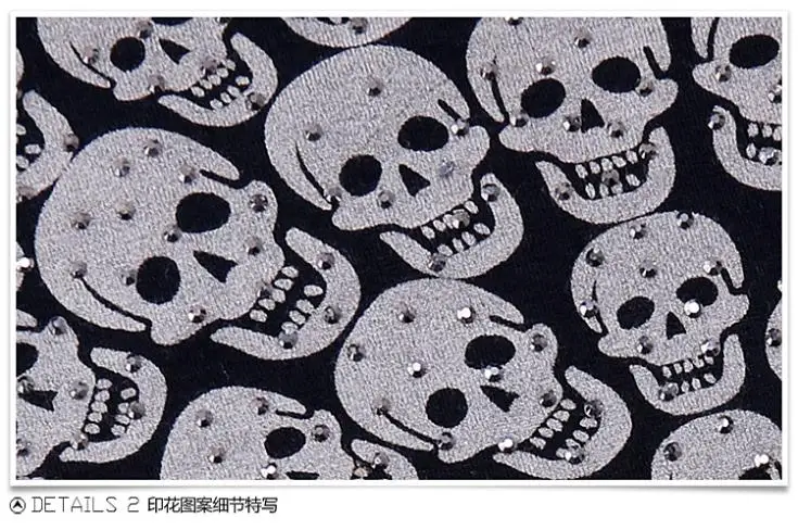 Горячая распродажа! Женская футболка с рукавом летучая мышь|diamond skull|skull printhot sale |