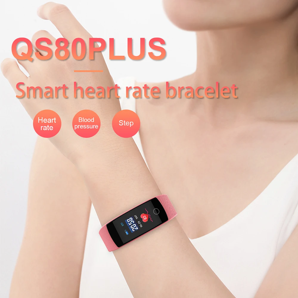XGODY QS80 Plus Smart Bracelet Blood Pressure Measurement Women Men IP67 Waterproof Fitness Tracker Watch Heart Rate Monitor | Электроника