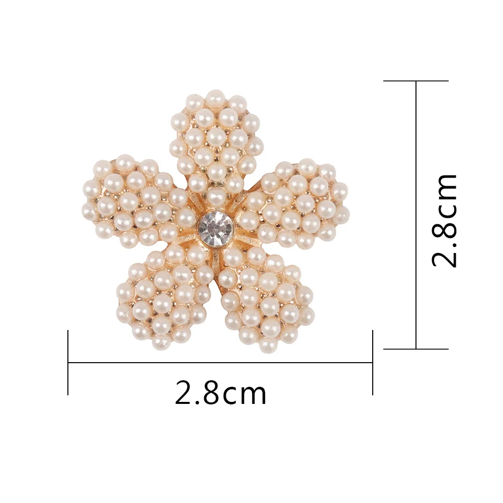 2 шт./пакет металлические патчи жемчужные маргаритки аксессуары для волос