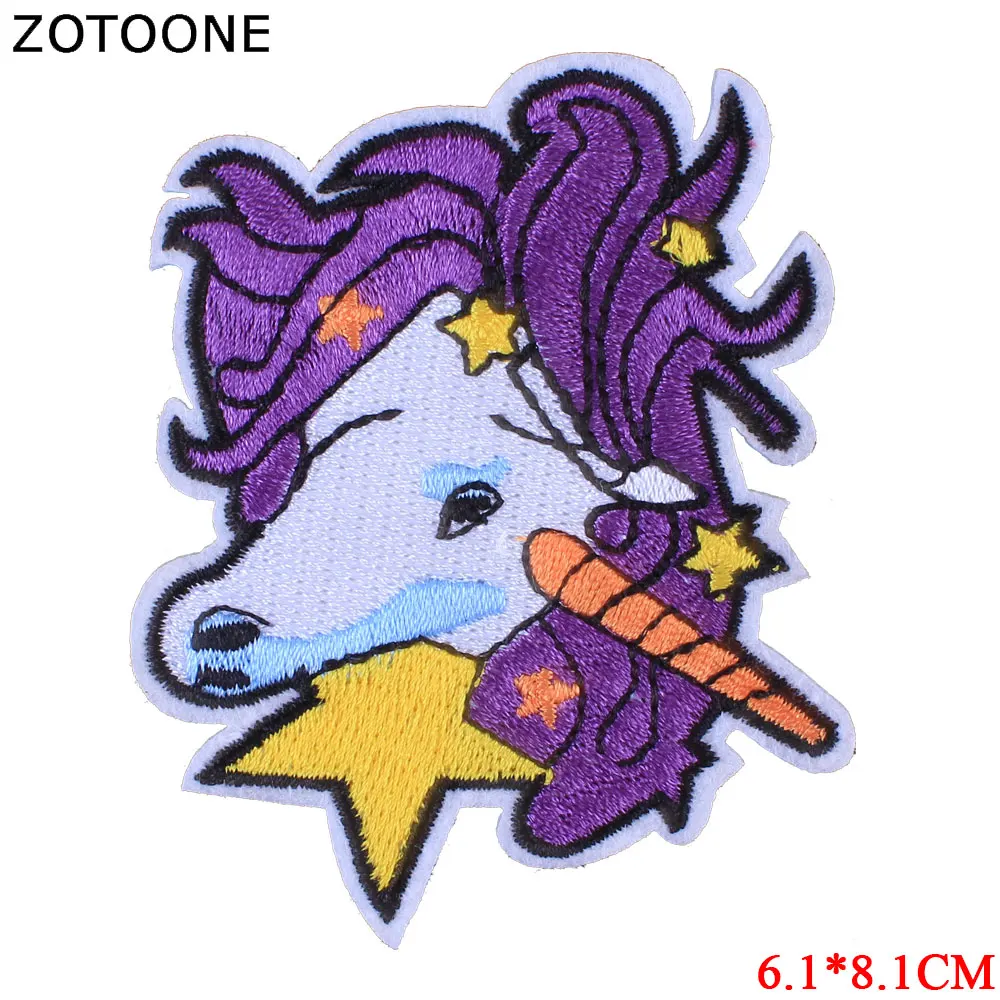 ZOTOONE нашивки в форме единорога Diy красочные наклейки утюжок на одежду