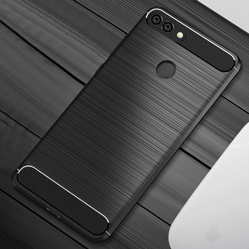 Чехол для Huawei Y9 2018 противоударный бампер из углеродного волокна 2019 мягкий тонкий