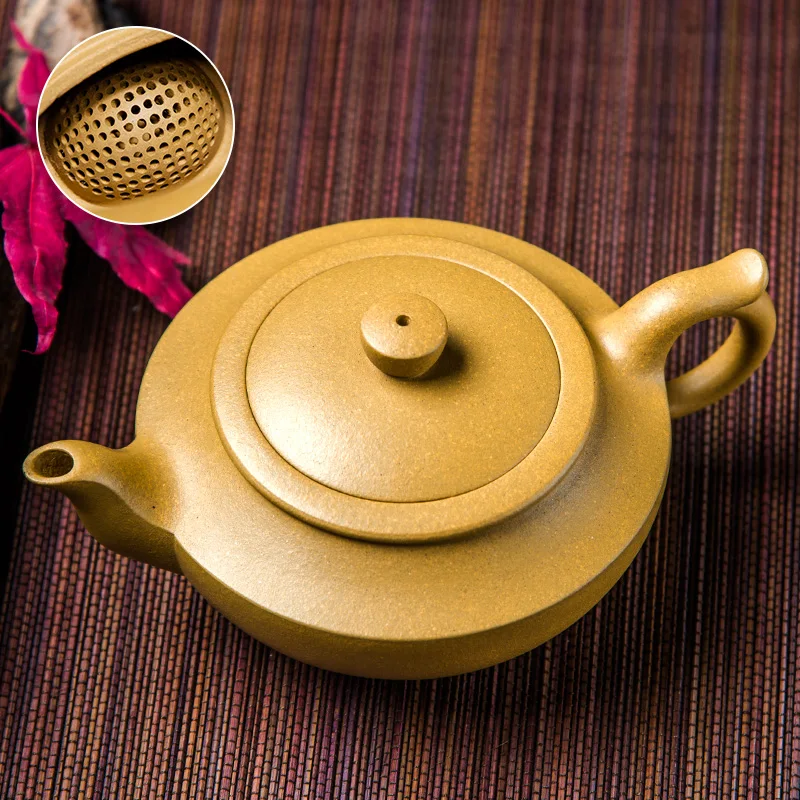 

Китайский чайник Yixing, ручной работы, фильтр, фиолетовый, для дома, 240 мл
