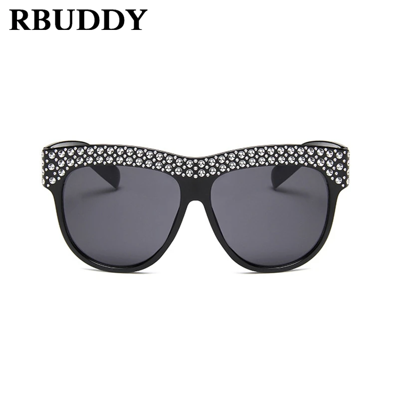 RBUDDY горный хрусталь негабаритных Для женщин летние Sunglasse Роскошные Брендовая