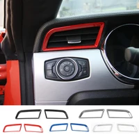shineka 2pcsset car dashboard left and right air vent outlet frame trim cover styling fit accessories for ford mustang 2015