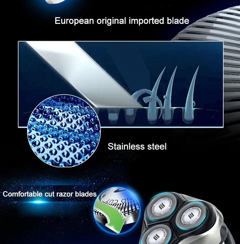 Philips электрическая бритва PT786 перезаряжаемая с 3D плавающими головками ребристая резиновая ручка глобальная универсальная 100-240 В