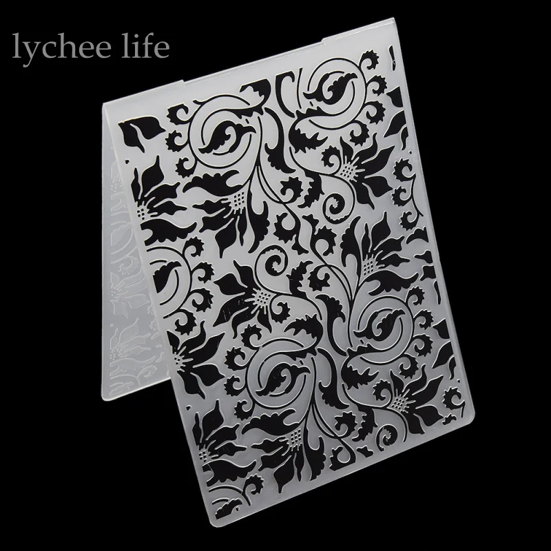 Lychee 1 шт. пластиковая папка с тиснением для скрапбукинга DIY альбом карта