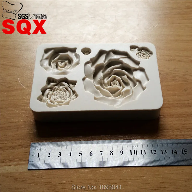 5 видов стилей 3D силиконовая форма Роза силикагелевая силиконовые формы для