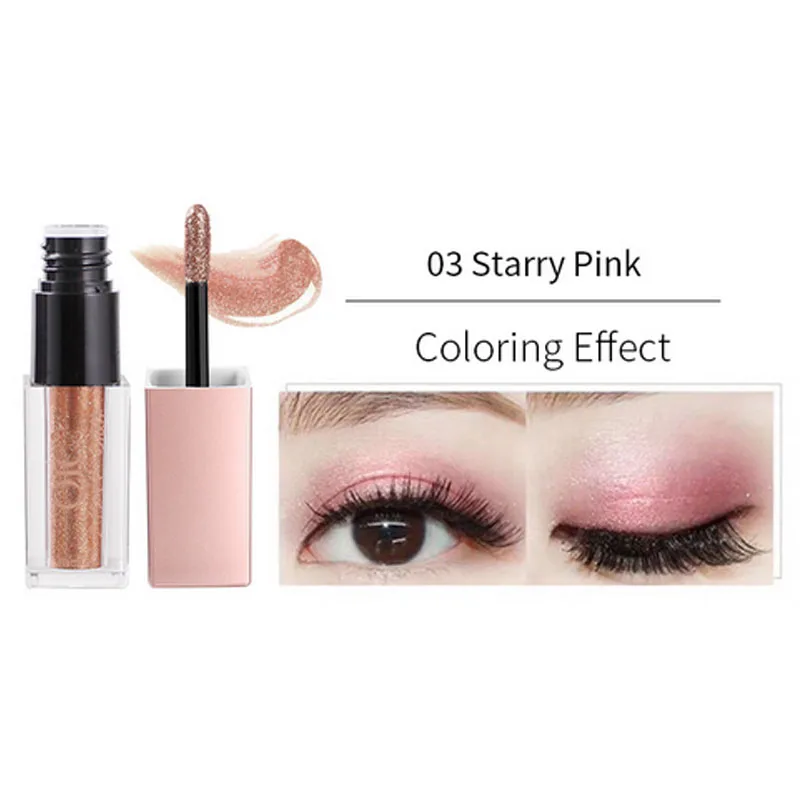 QIC блестящие жидкие тени для век Крем алмазные золотые розовые красные пигменты